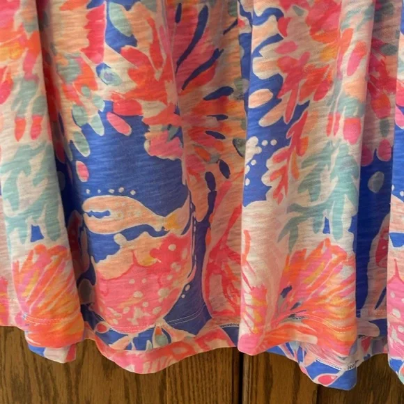 Lilly Pulitzer Zaylee Off Shoulder Blouse Top Lace Sleeve Elastic Neck Medium - Picture 4 of 10